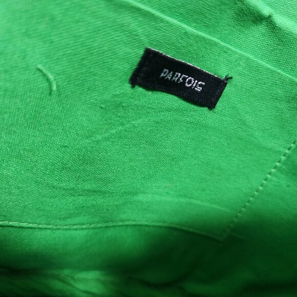 PARFOIS Green Jute Crocheted Crossbody Purse W/Antique Brass Chain Strap - Picture 12 of 13